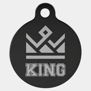 Personalized Aluminum Round Pet Tag - Small Thumbnail