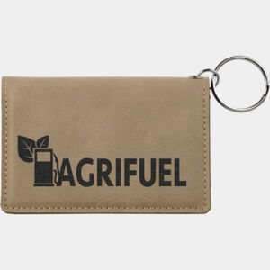 Personalized Leatherette ID Holder Keychain Thumbnail
