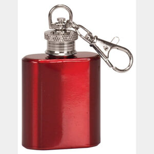 Personalized 1 oz. Gloss Red Flask Keychain Thumbnail