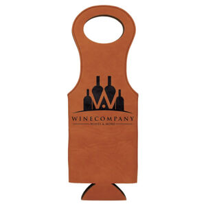 Personalized Rawhide Laserable Leatherette Wine Bag Thumbnail