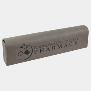 Personalized Gray Laserable Leatherette Pill Box with Days of the Week Organizer Thumbnail