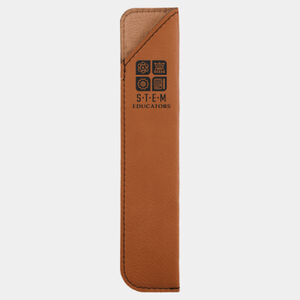 Personalized 6 1/4" Rawhide Laserable Leatherette Pen Sleeve Thumbnail