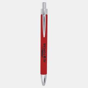 Personalized Red Laserable Leatherette Pen Thumbnail