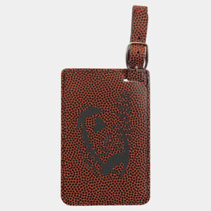Personalized 4 1/4" x 2 3/4" Football Laserable Leatherette Luggage Tag Thumbnail