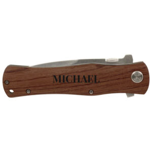 Personalized 4 1/2" Wood Handle Knife Thumbnail