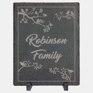 Personalized 10" x 8" Rectangle Slate Decor with Plastic Feet Thumbnail