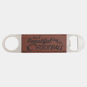 1 1/2" x 7" Football Laserable Leatherette Bottle Opener Thumbnail