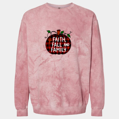 Faith, Fall & Family  - Unisex Colorblast™ Crewneck Sweatshirt Thumbnail